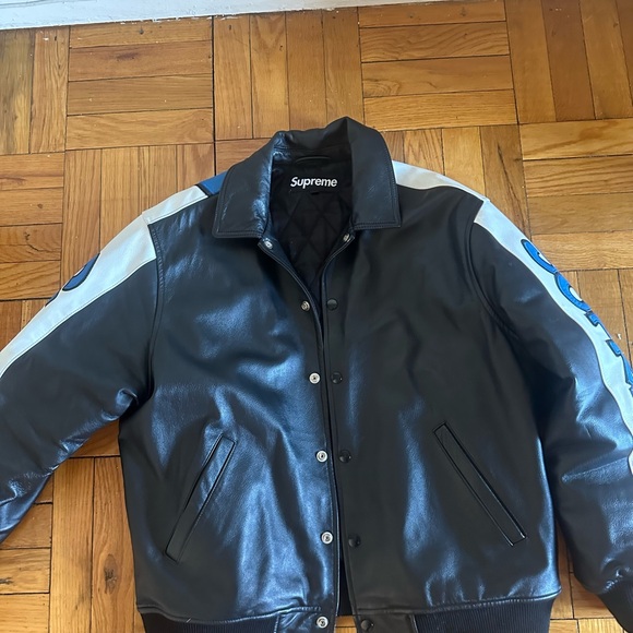 Supreme smurfs varsity jacket black medium - Picture 3 of 4